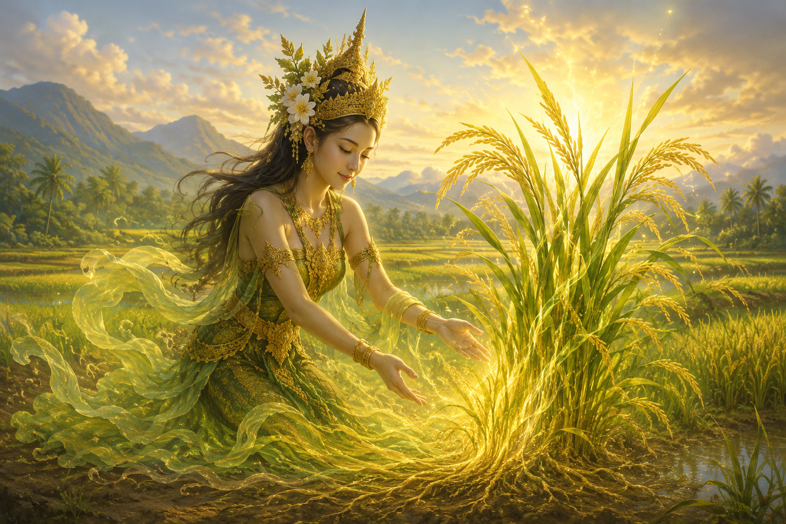 Dewi Sri Sang Putri Menjelma Tanaman Padi